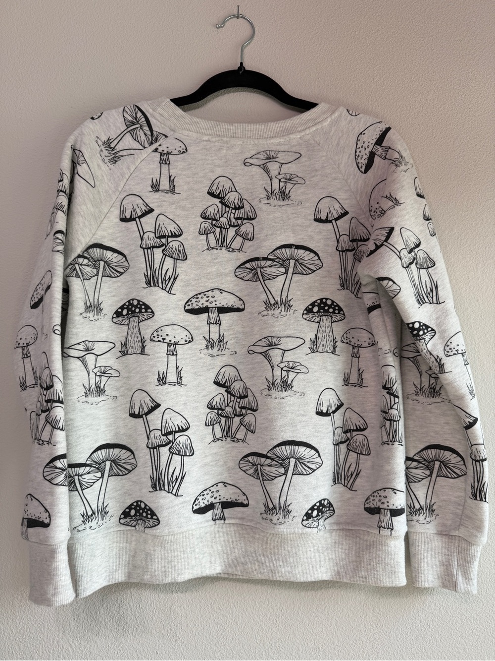 LA Soul Grey & Black Mushroom Crewneck Sweatshirt Approximately Medium Nature - Picture 4 of 9